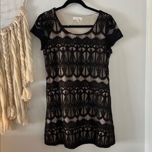 Socialite Black Lace Mini Dress